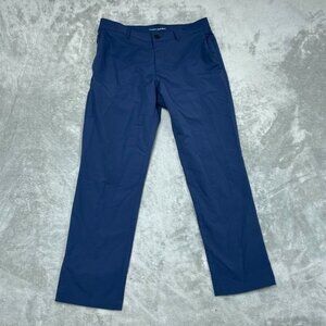 Banana Republic Mens Slim Fit Dress Pants 32x29 Blue Polyester a0692